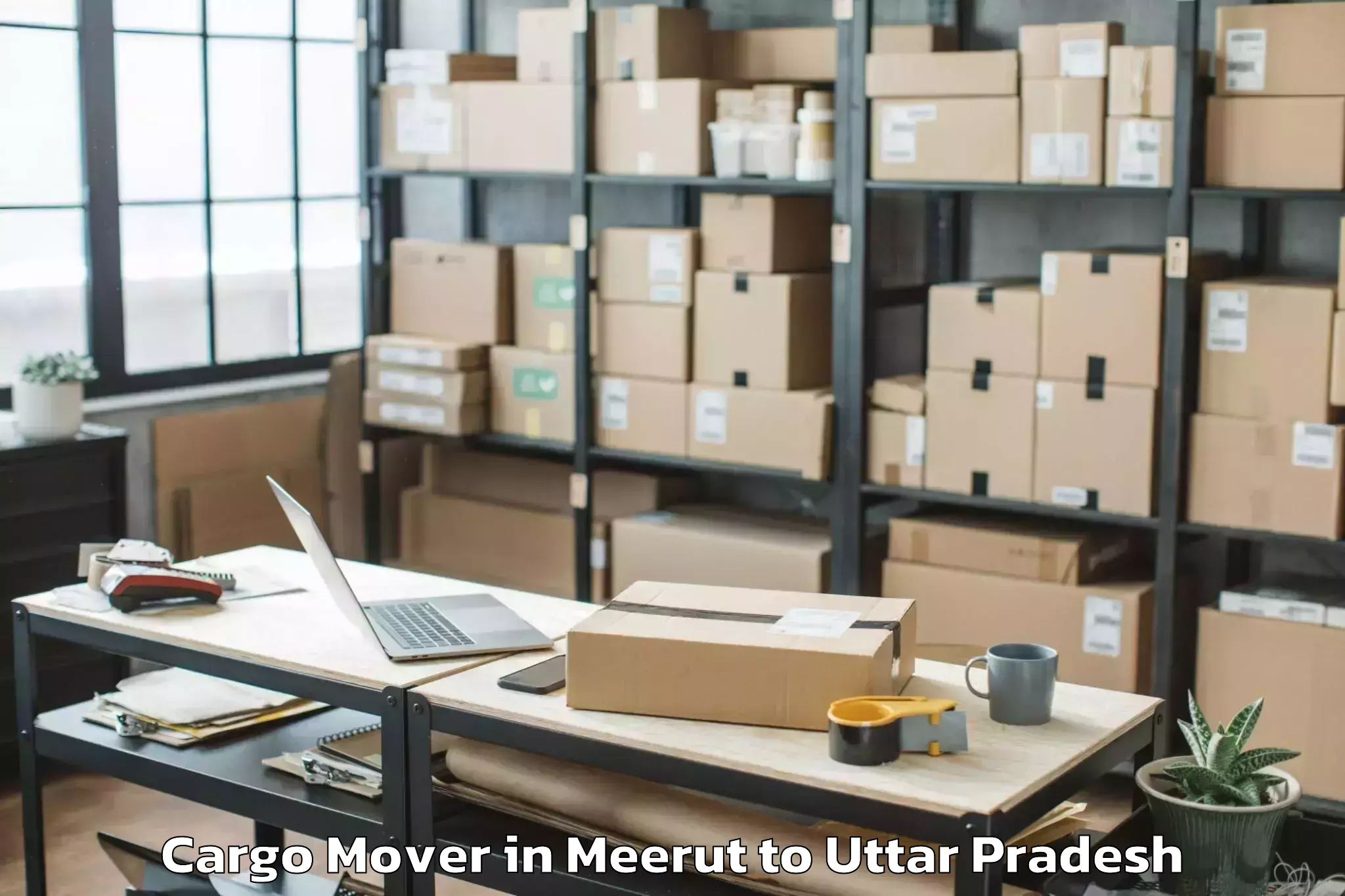 Top Meerut to Bansgaon Cargo Mover Available